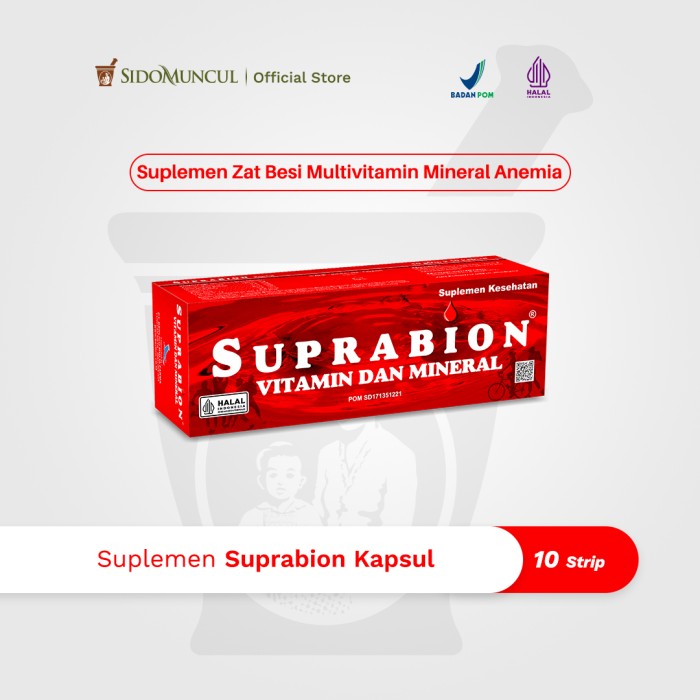 Suplemen Suprabion (10 Strip) - Suplementasi Zat Besi Multivitamin