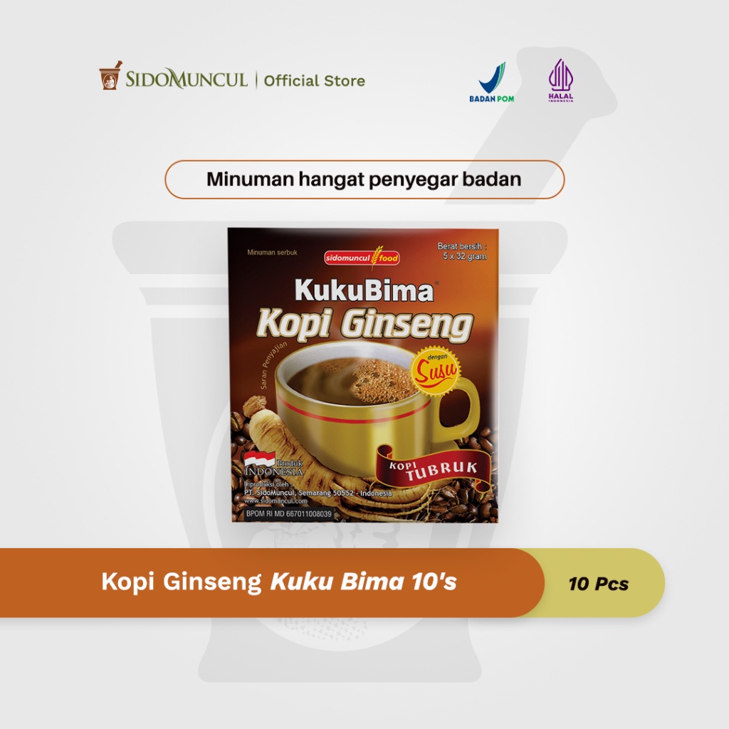 Kopi Ginseng Kuku Bima 10&rsquo;s - Minuman Hangat