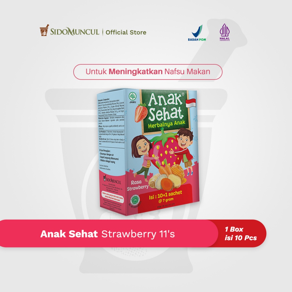 Anak Sehat Strawberry 11's - Meningkatkan Nafsu Makan