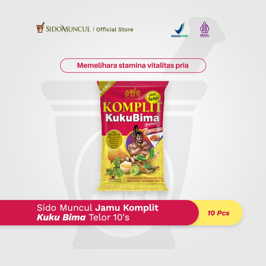 Sido Muncul Jamu Komplit Kuku Bima Telor 10's - Stamina Vitalitas Pria