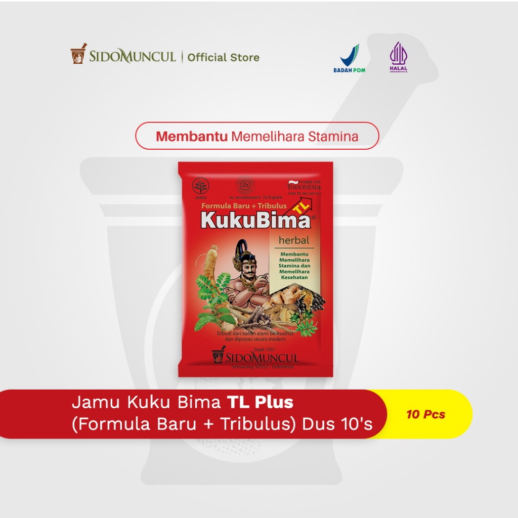 Jamu Kuku Bima TL Plus (Formula Baru + Tribulus) Dus 10's - Vitalitas