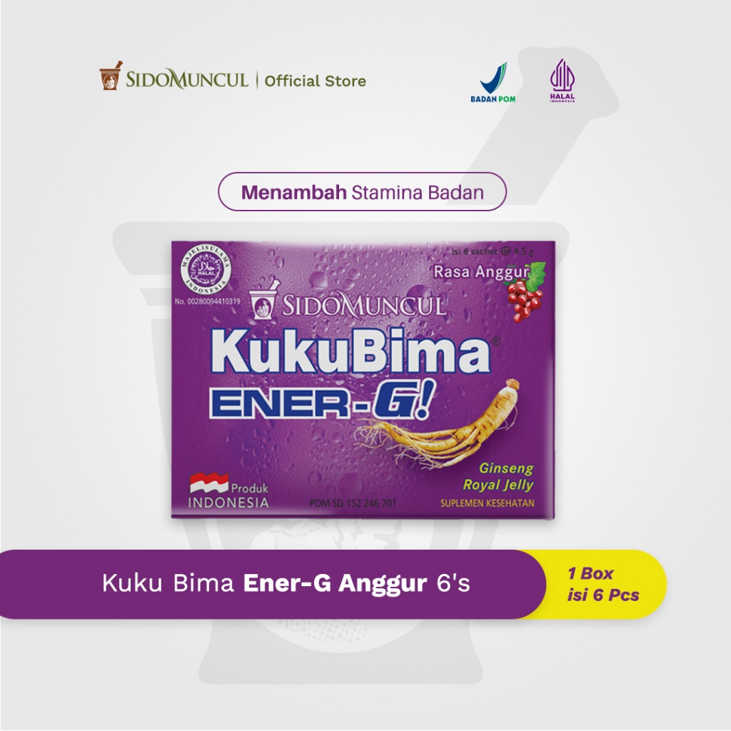 Kuku Bima Ener-G Anggur 6's - Minuman Berenergi Penambah Stamina