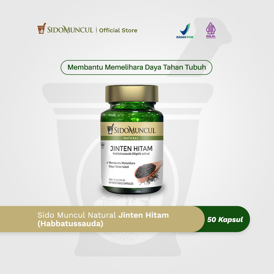 Sido Muncul Natural Jinten Hitam 50 Kapsul - Imunitas Tubuh