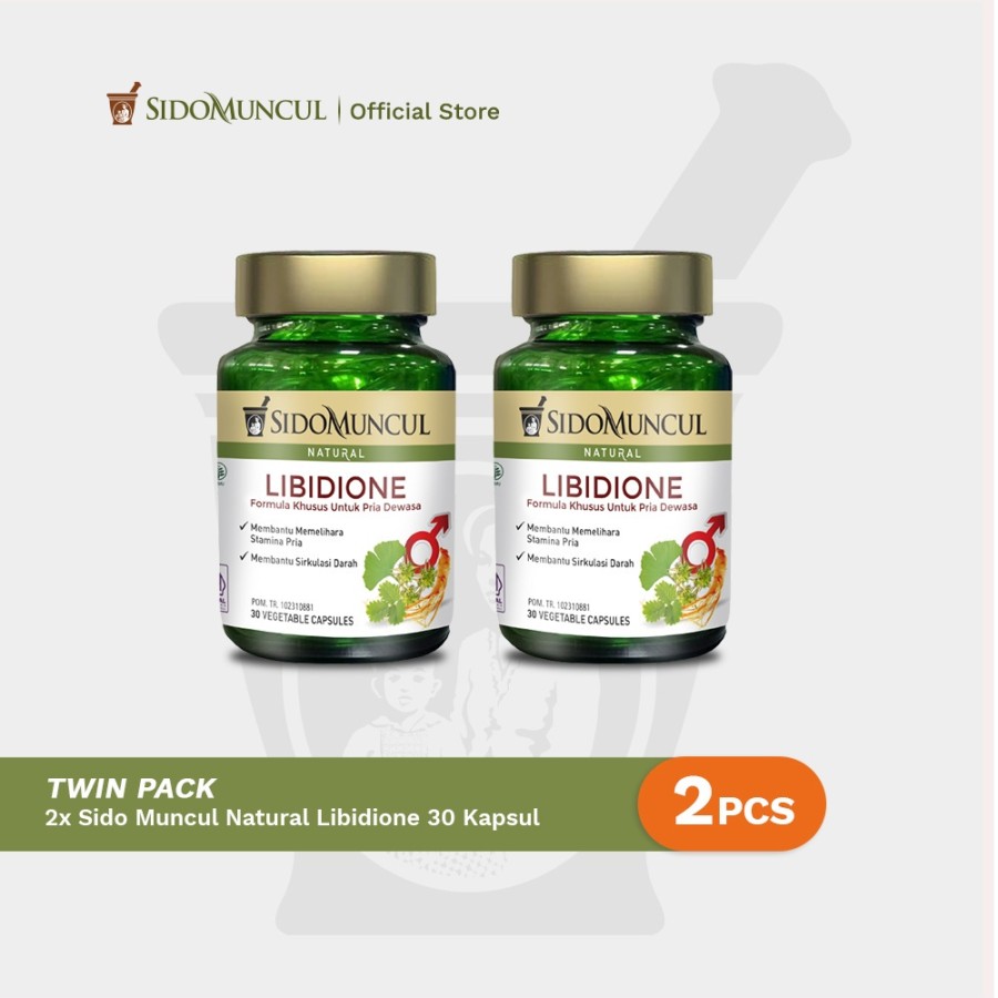 Twin Pack Sido Muncul Natural Libidione 30 Kapsul