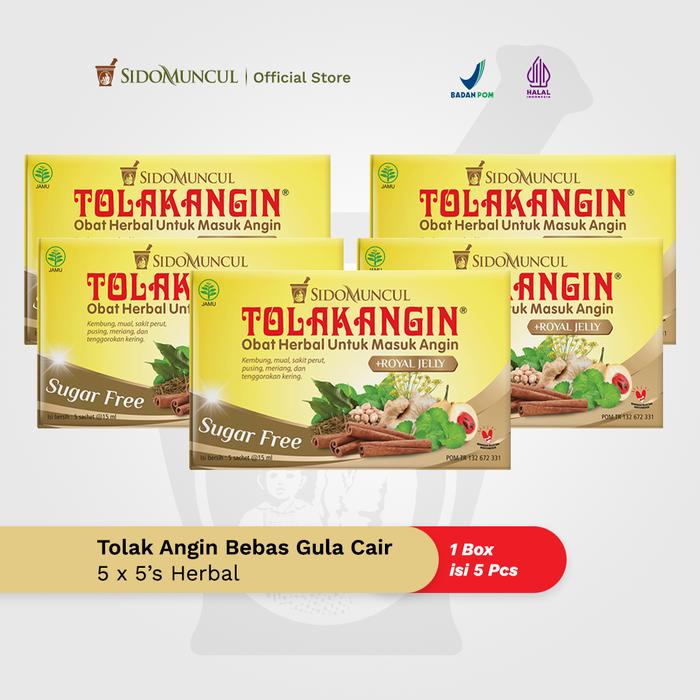 Tolak Angin Sugar Free Dus 5x5's Herbal - Masuk Angin