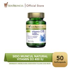 Sido Muncul Natural Vitamin D3 400 IU Soft Capsule 50 Kapsul