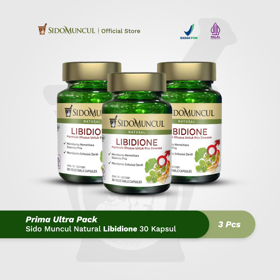 Prima Ultra Pack - Sido Muncul Libidione 30 Kapsul - Pria Stamina