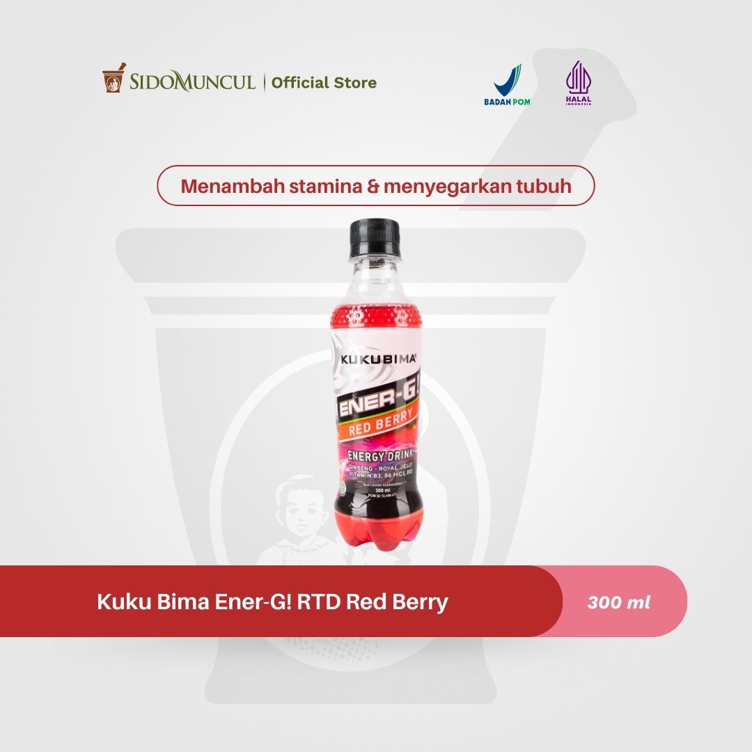 Kuku Bima Ener-G! RTD Red Berry Menambah Stamina Menyegarkan Tubuh