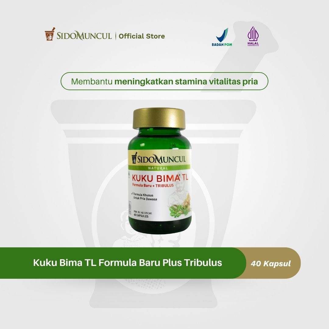 Kuku Bima TL Formula Baru Plus Tribulus 40 Kapsul - Membantu Memelihara Stamina dan Kesehatan