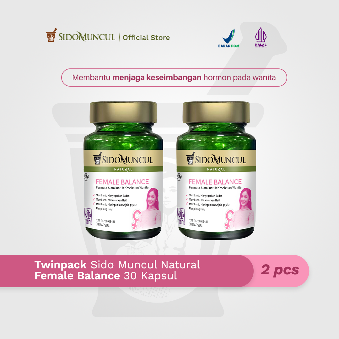 Twinpack Sido Muncul Natural Female Balance 30 Kapsul Kesehatan Wanita