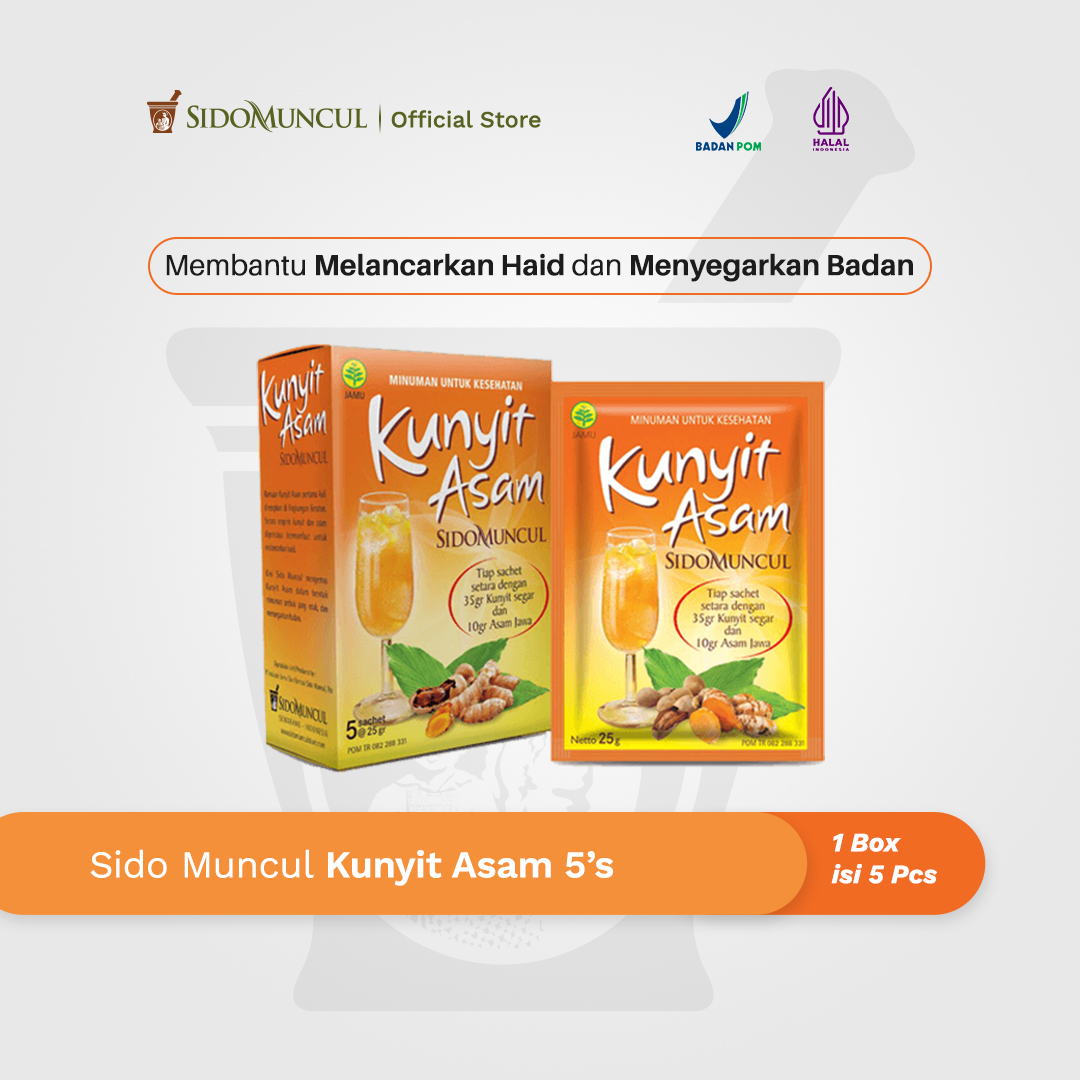 Sido Muncul Minuman Kunyit Asam 5's - Membantu Melancarkan Haid