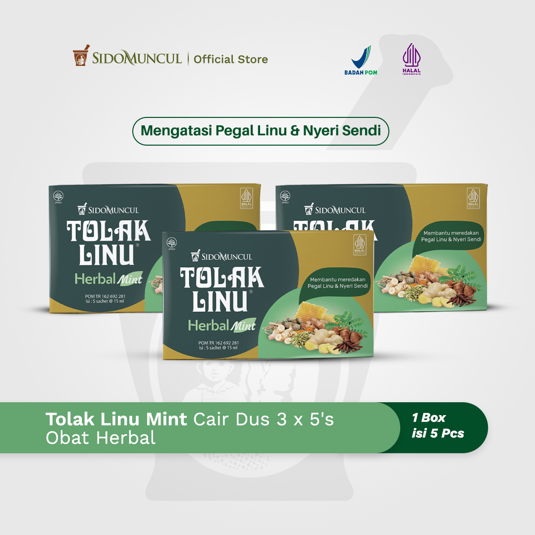 Tolak Linu Mint Cair Dus 3x5's Obat Herbal - Pegal Linu Nyeri Sendi