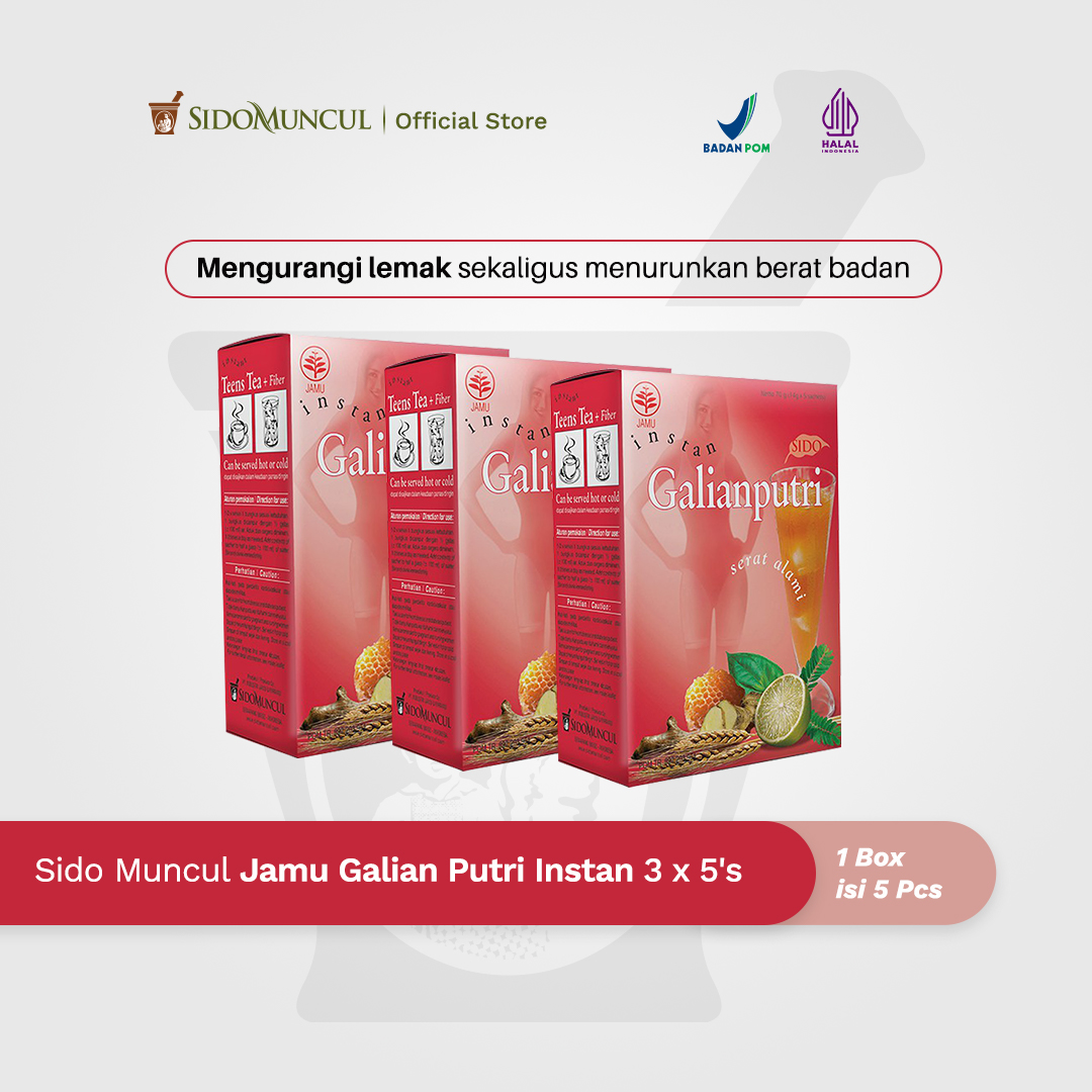 Jamu Galian Putri Instan 3x5's - Mengurangi Lemak Kesehatan Kulit