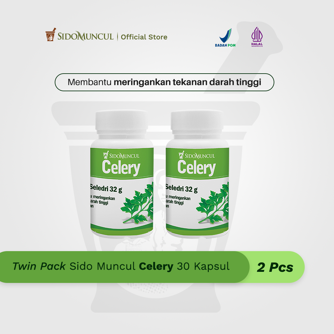 Twin Pack Sido Muncul Celery 30 Kapsul Menurunkan Darah Tinggi