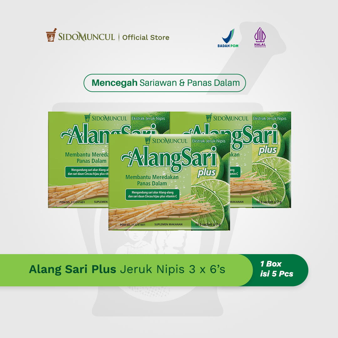 Alang Sari Plus Jeruk Nipis 3x6's - Mencegah Sariawan & Panas Dalam