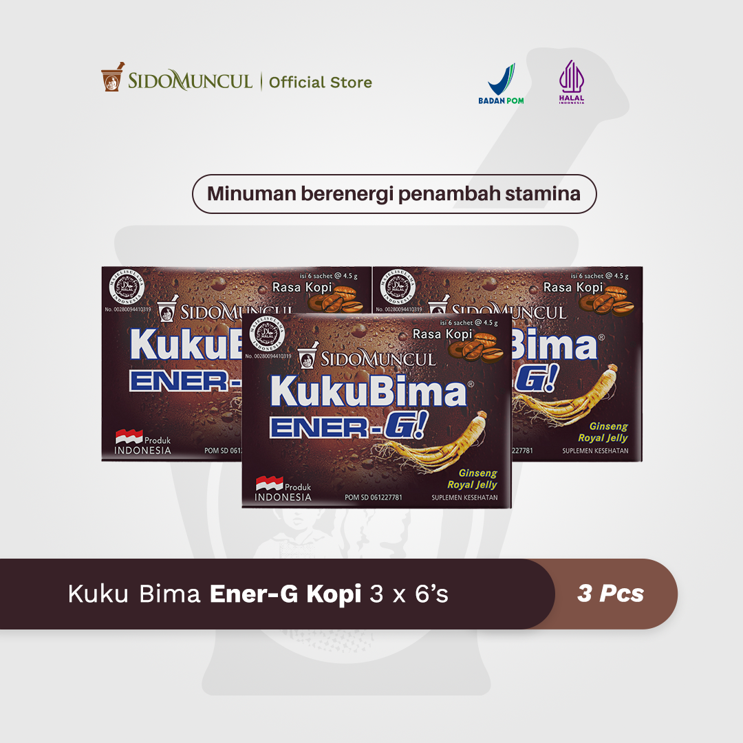 Kuku Bima Ener-G Kopi 3x6's - Minuman Berenergi Penambah Stamina