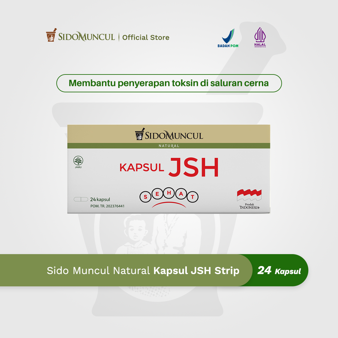 Sido Muncul Kapsul JSH Strip (24'k) - Ekstrak Charcoal Detox Toksin