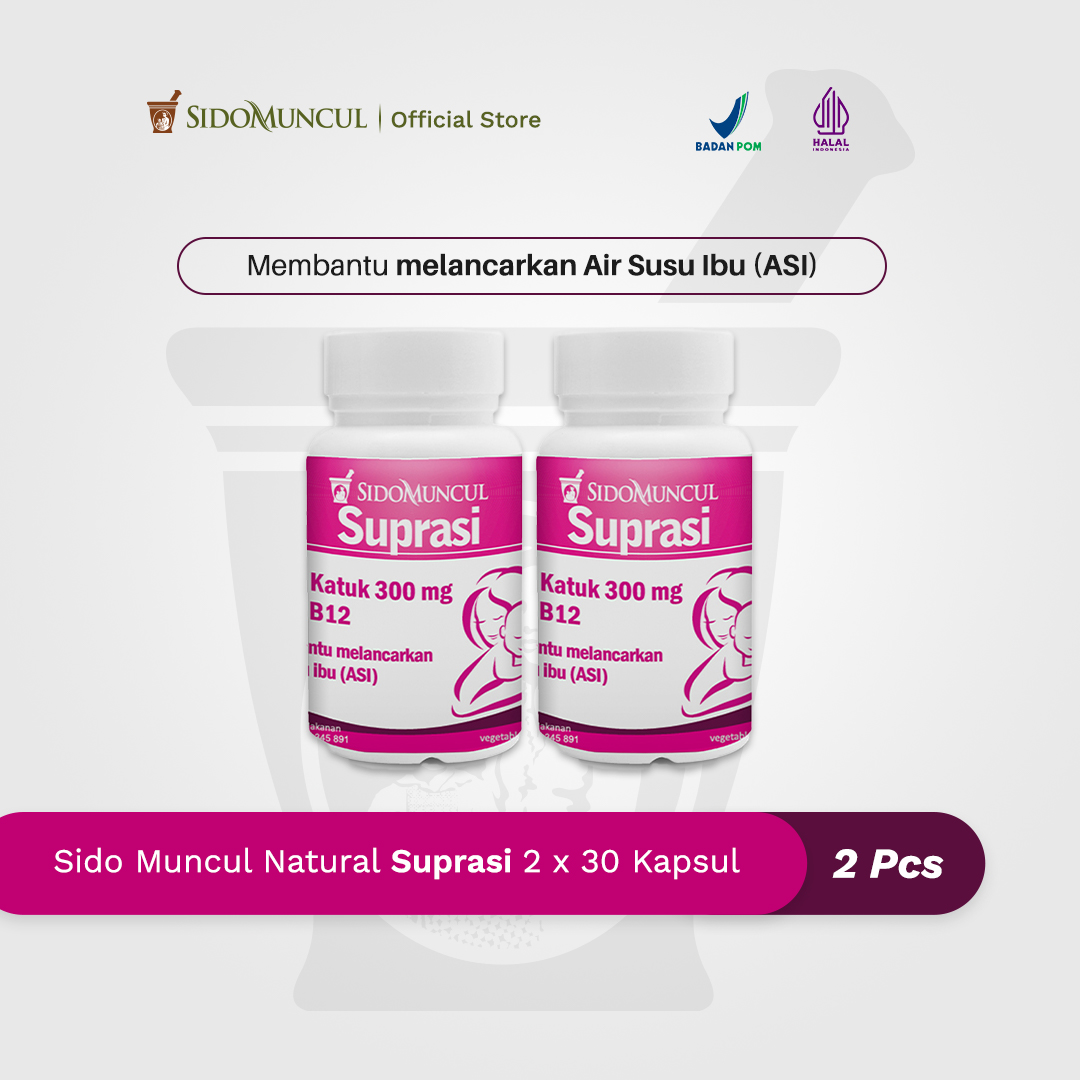 Twin Pack Sido Muncul Herbal Suprasi 30 Kapsul - Daun Katuk ASI
