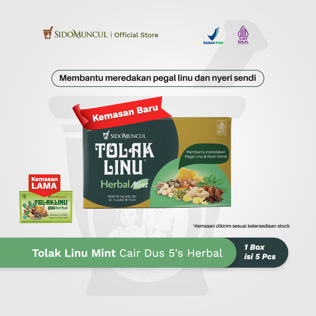 Tolak Linu Mint Cair Dus 5's Obat Herbal - Pegal Linu Nyeri Sendi
