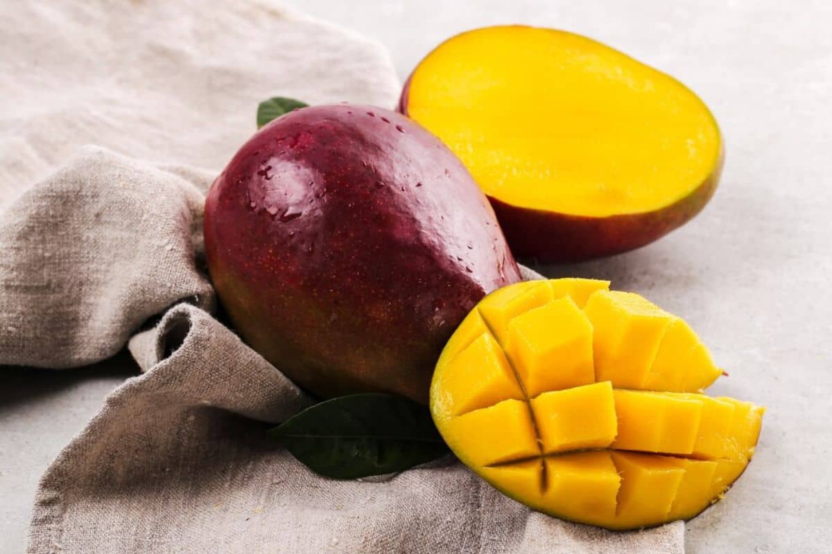 Menyajikan buah mangga