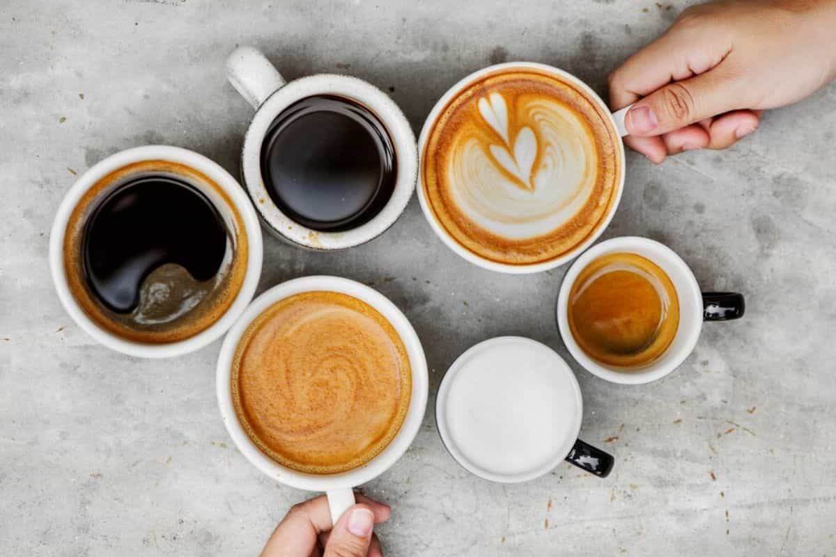 Berbagai jenis minuman kopi