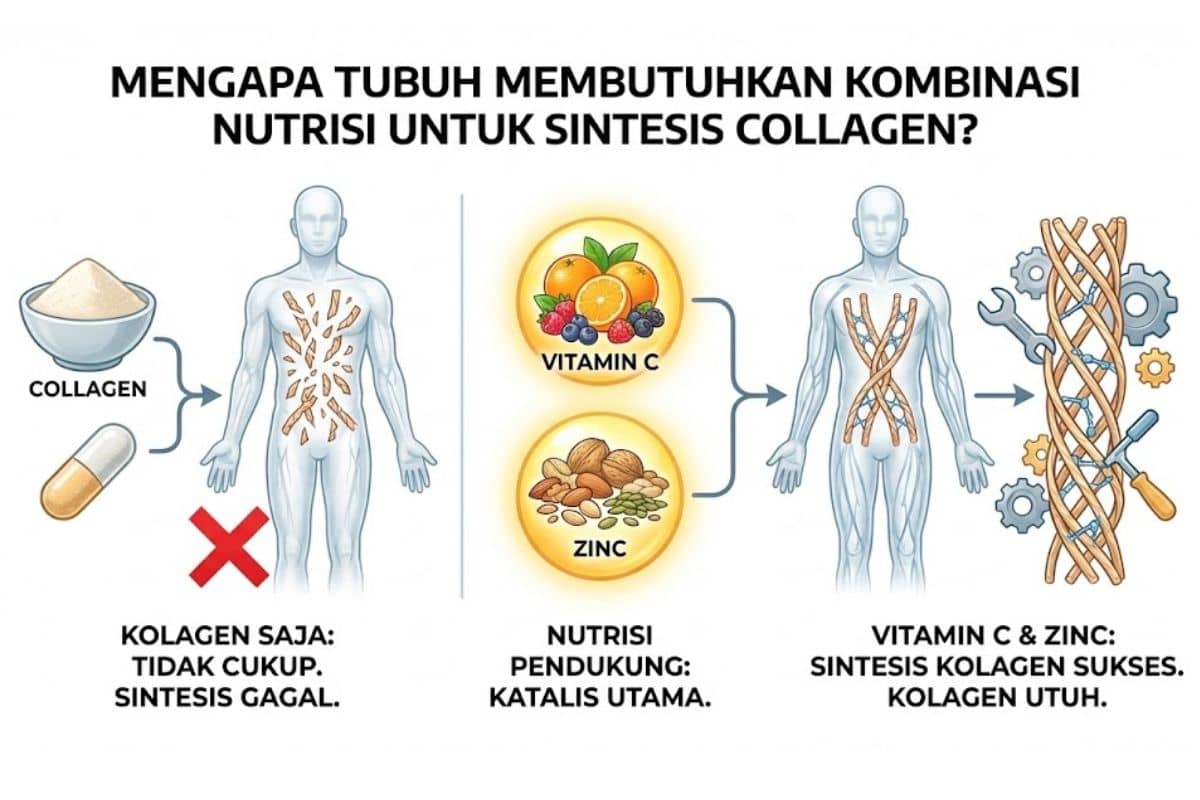 Cara kerja katalis membantu collagen di tubuh
