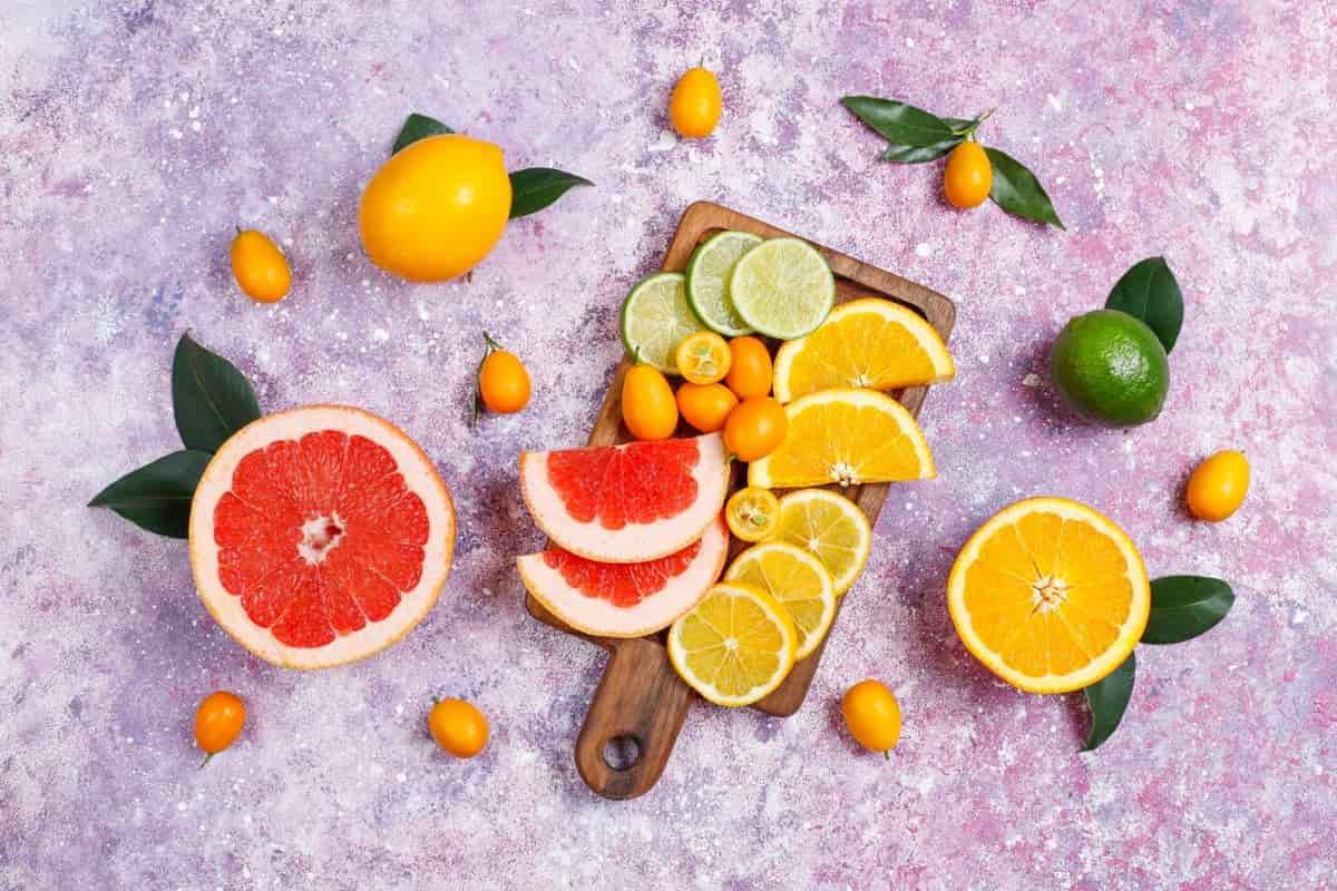 Irisan buah citrus