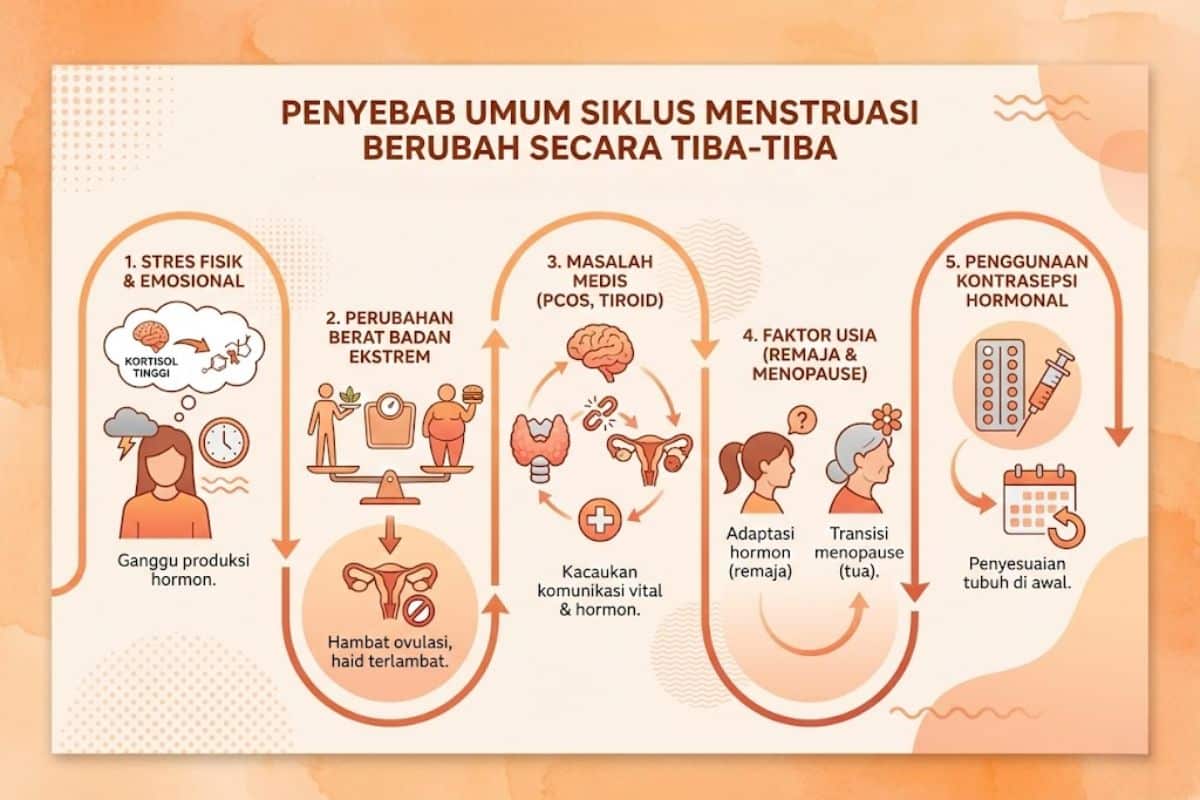 Penyebab umum siklus menstruasi berubah-ubah
